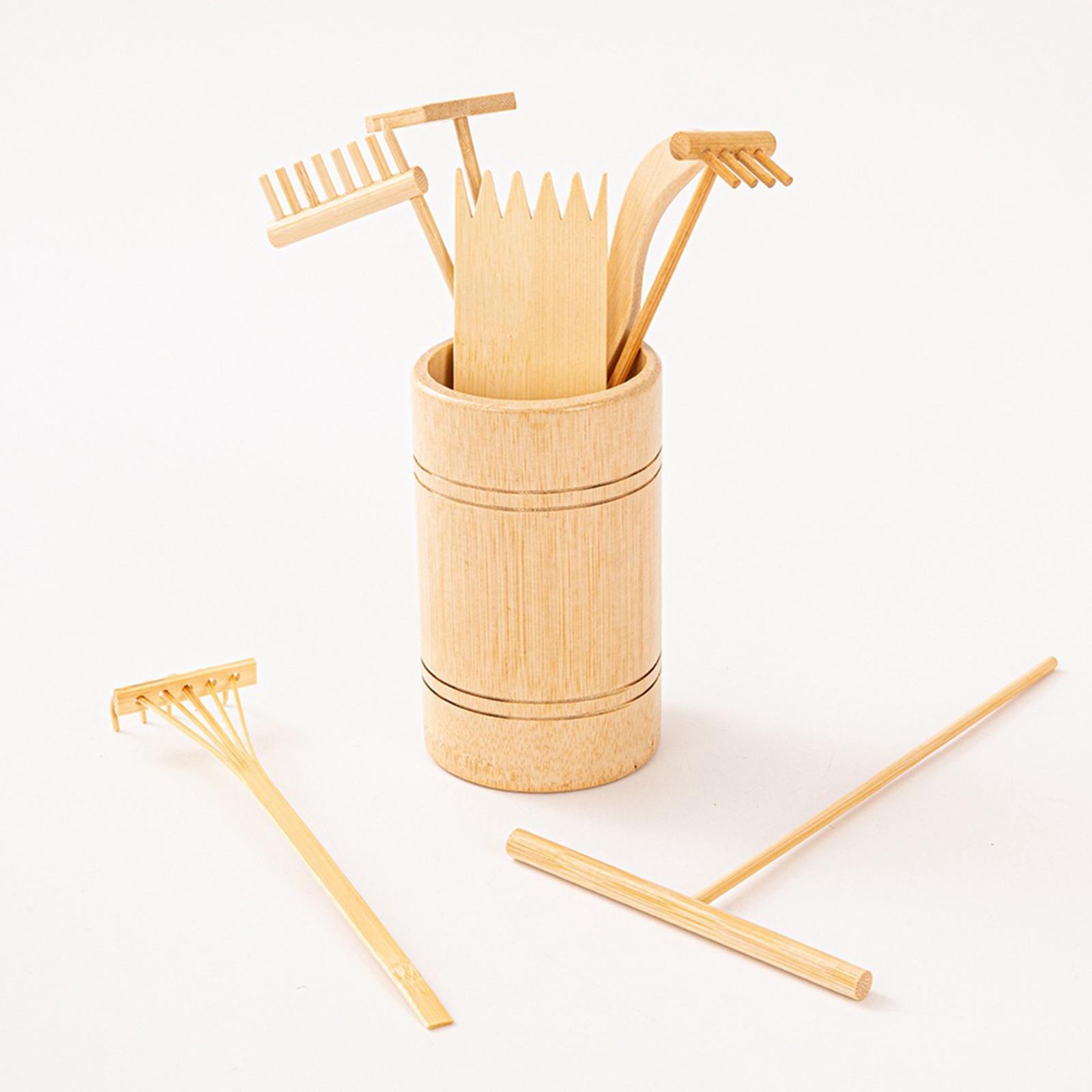 Zen Gardening Tools - 8 pièces Mini râteau à sable