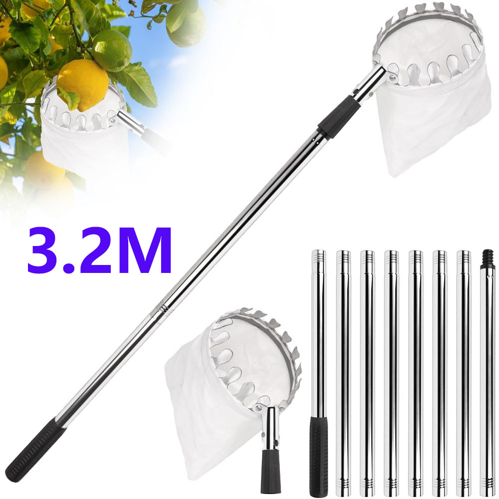 Gardening Tools Basket - Perche télescopique de cueillette de fruits