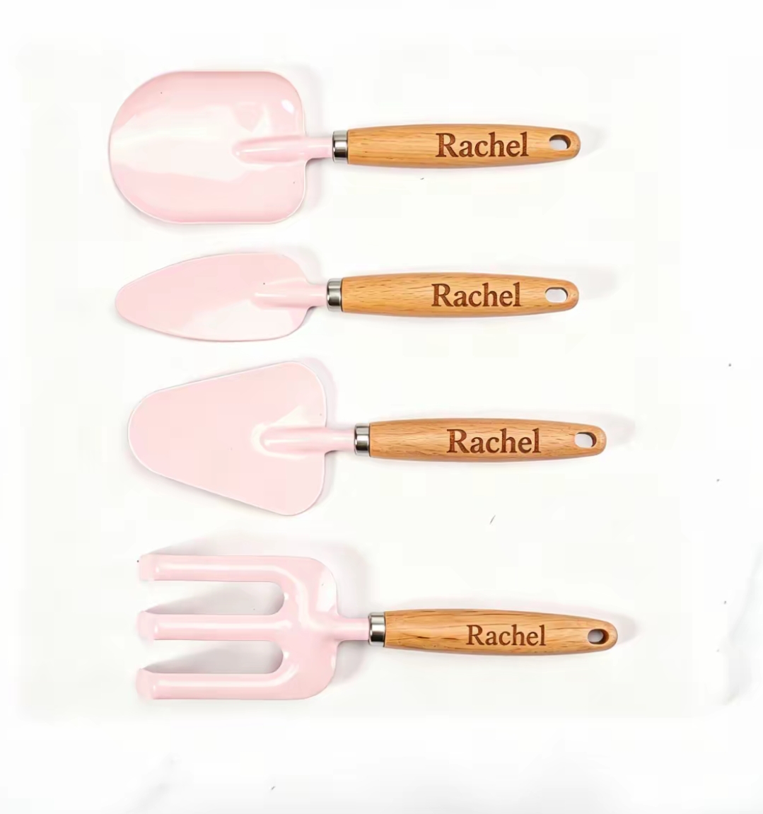 Gardening Tools With Names - Ensemble d'outils de jardinage personnalisés avec