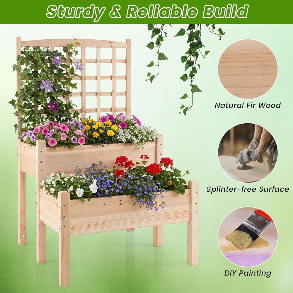Bac à légumes surélevé à 2 niv - Raised Bed Planter Box avis et prix