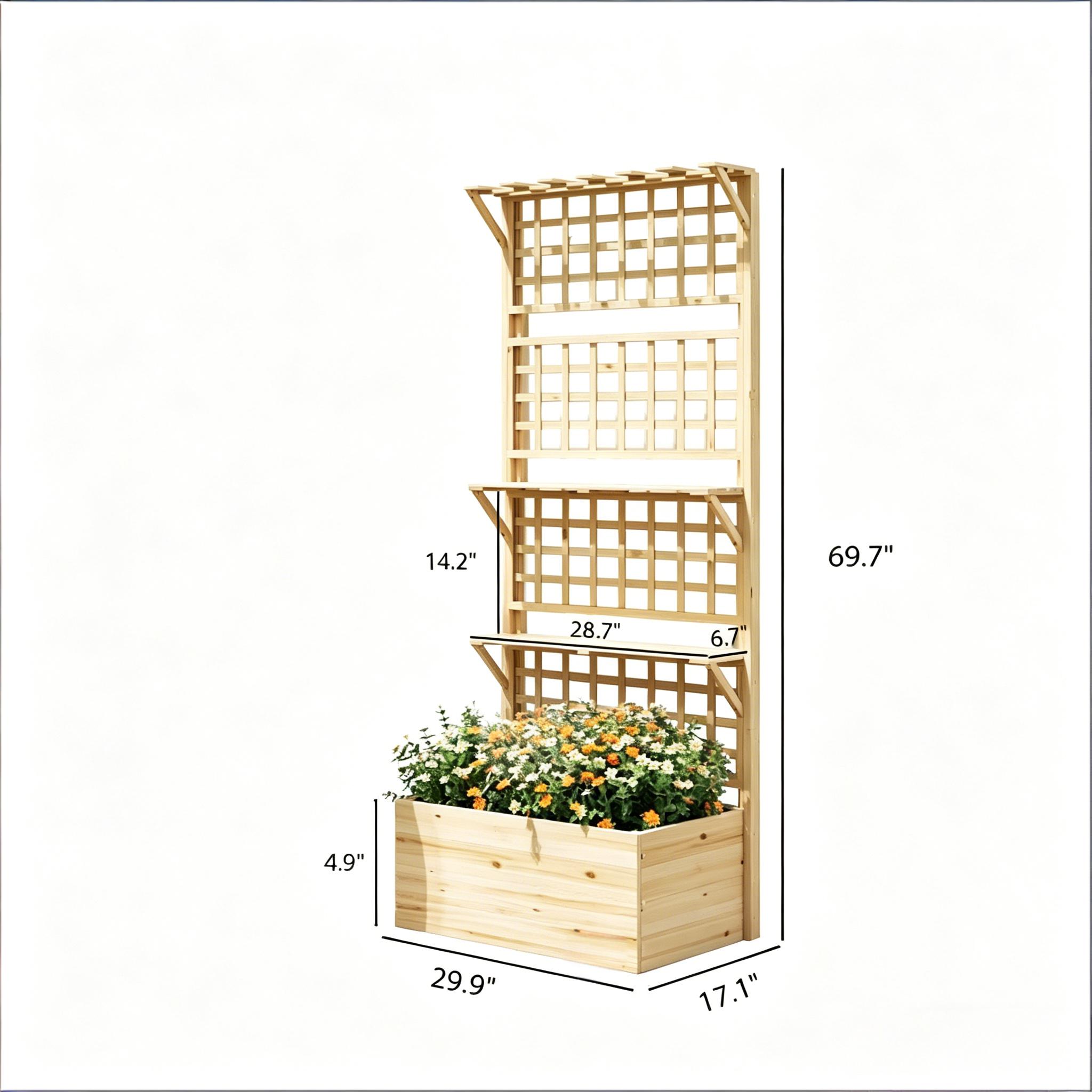Jardinière surélevée en bois,  - Raised Bed Planter Box avis et prix