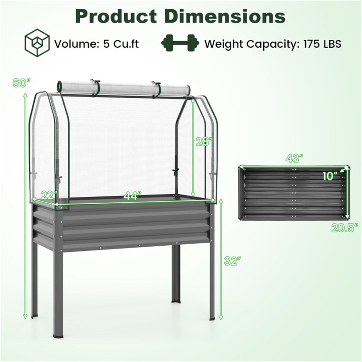 Jardinière surélevée en métal  - Raised Bed Planter Box avis et prix