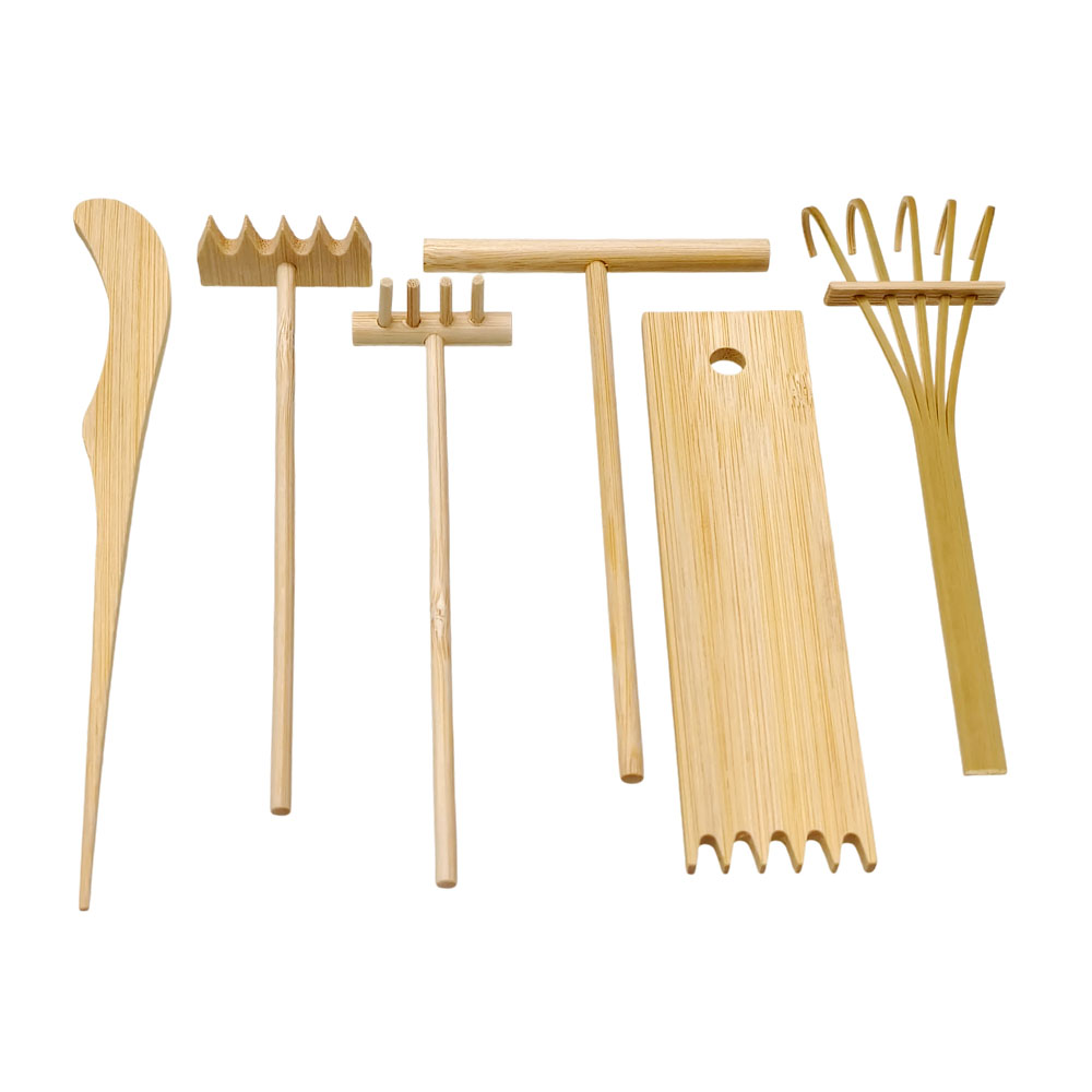 Kit de 6 râteaux à sable en ba - Zen Gardening Tools avis et prix