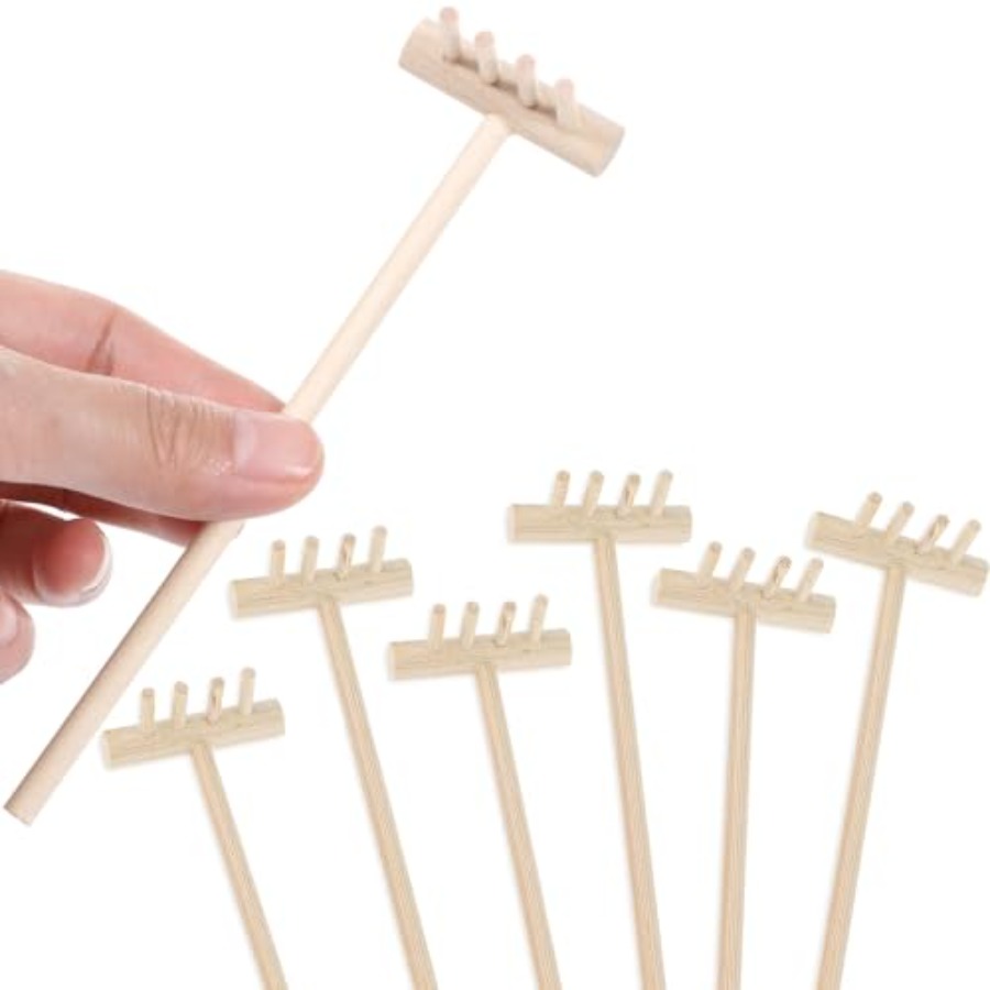 Ensemble de 7 mini-râteaux en  - Zen Gardening Tools avis et prix