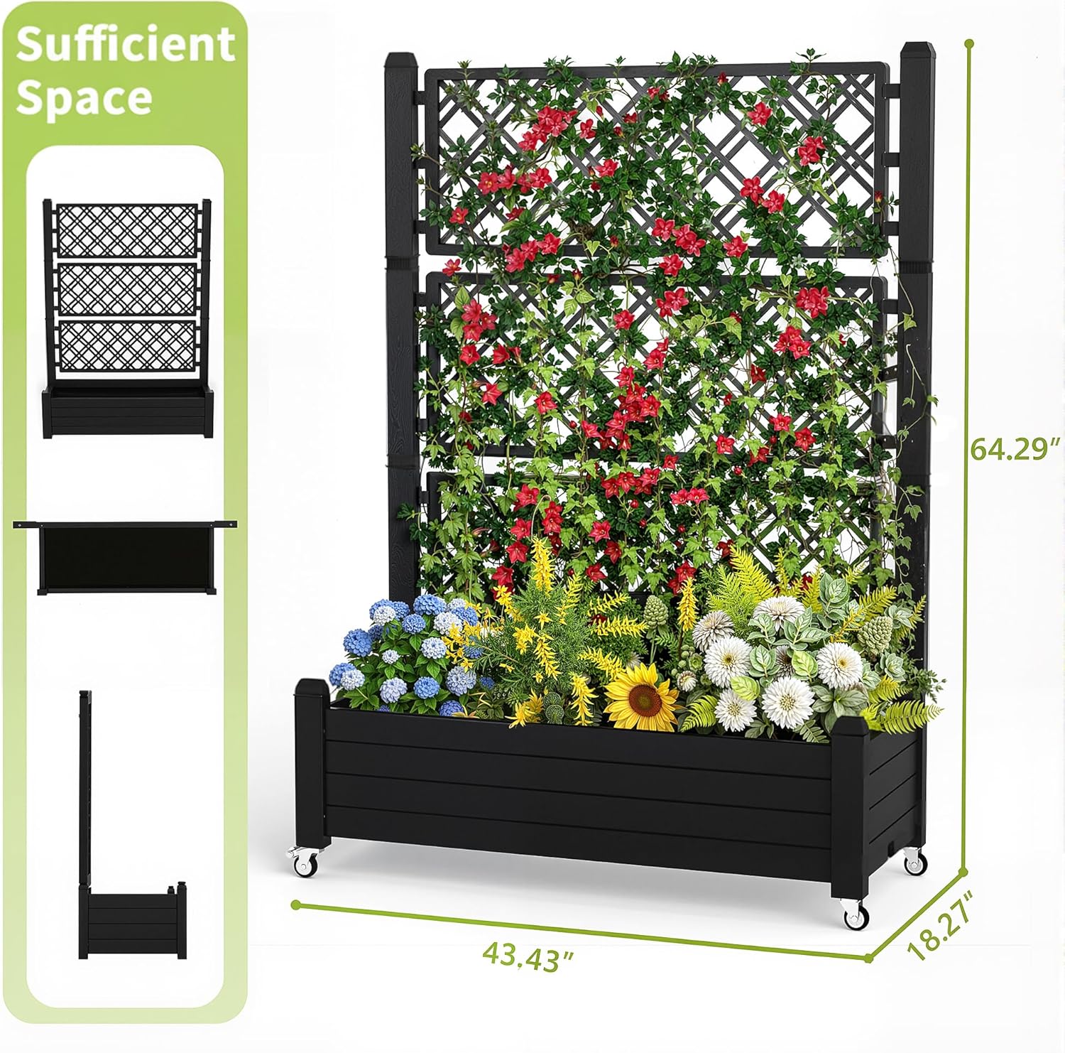 Bac de jardin surélevé avec tr - Raised Bed Planter Box avis et prix